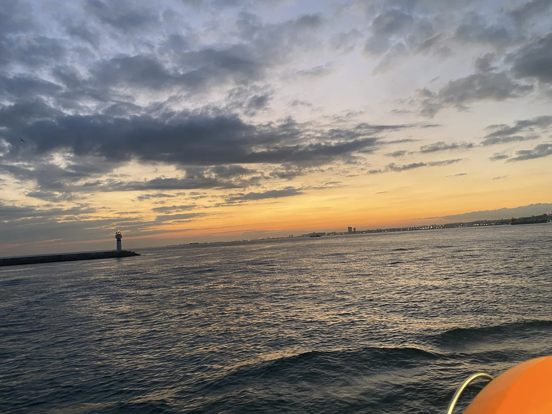 Sunset over the Bosphorus in Istanbul